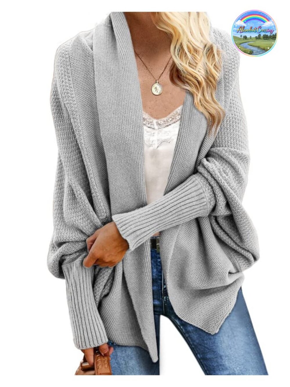 Imily Bela Women's Kimono Batwing Cable Knitted Slouchy Oversized Wrap Cardigan